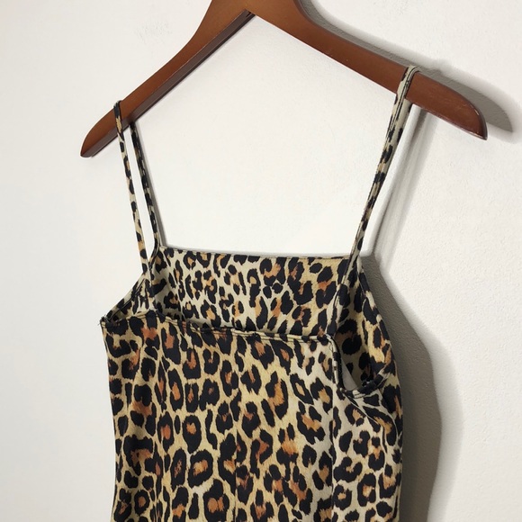 Zara Leopard Sleeveless Mini Dress Size S - Picture 4 of 6